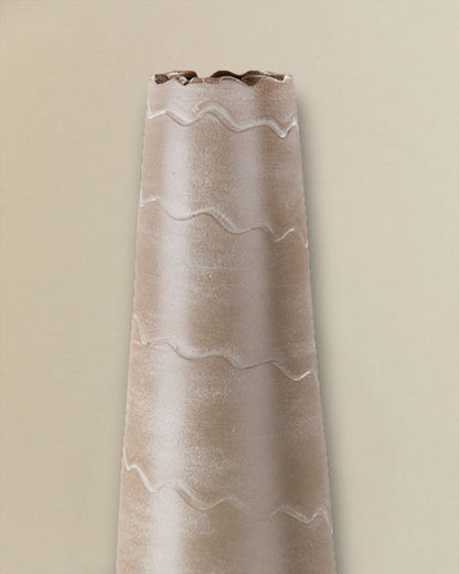 Große Bodenvase 70 cm hoch, modernes Design, Braun-Beige