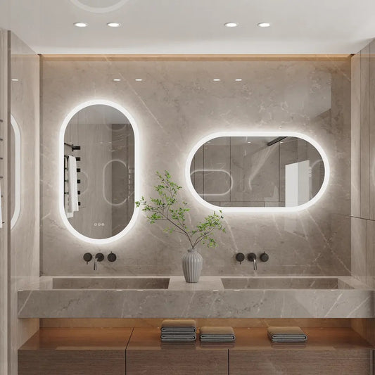 Rahmenloser Badezimmer-Spiegel mit Wasserdichter LED-Beleuchtung und Touchscreen