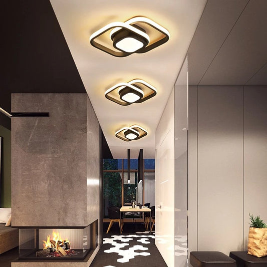 Kreative 2-Ringe LED-Deckenleuchte für modernen Innenraum