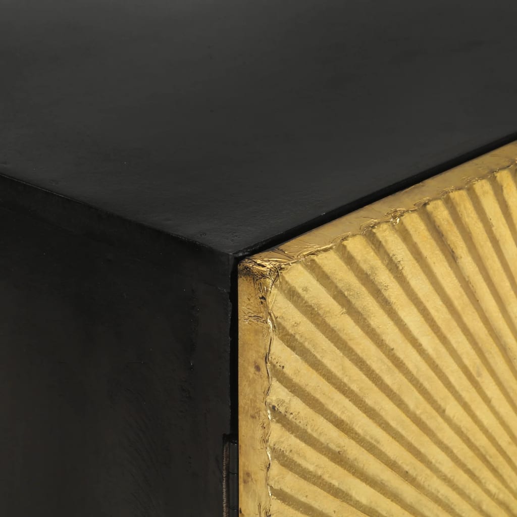 Sideboard aus Massivholz Mango - Gold, 55x30x75 cm